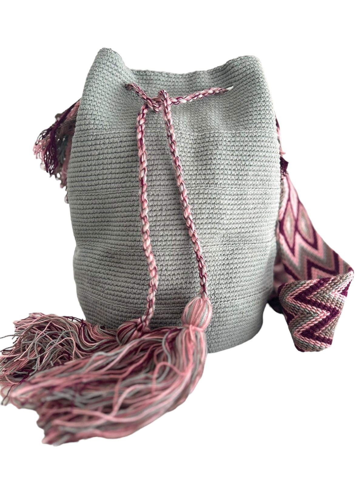 Bandolera Wayuu Gris Perla