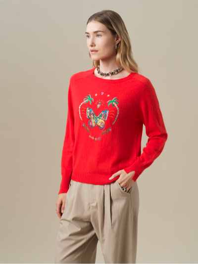 Sweater Fleurice Rojo