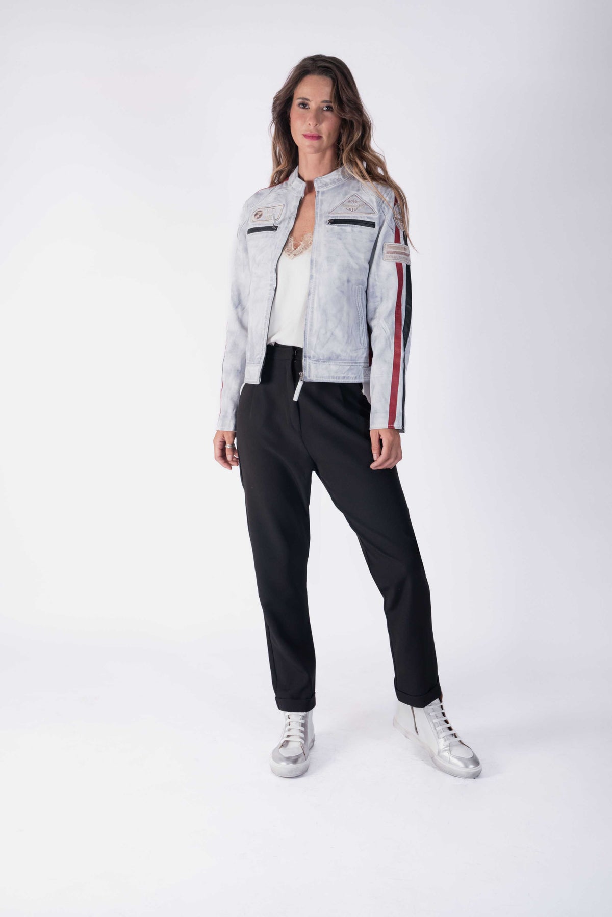 Off fashion white chaqueta