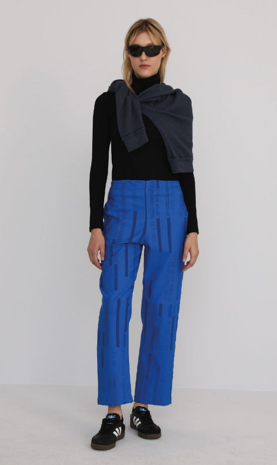 Pantalon Recto Boceto Azul Francia