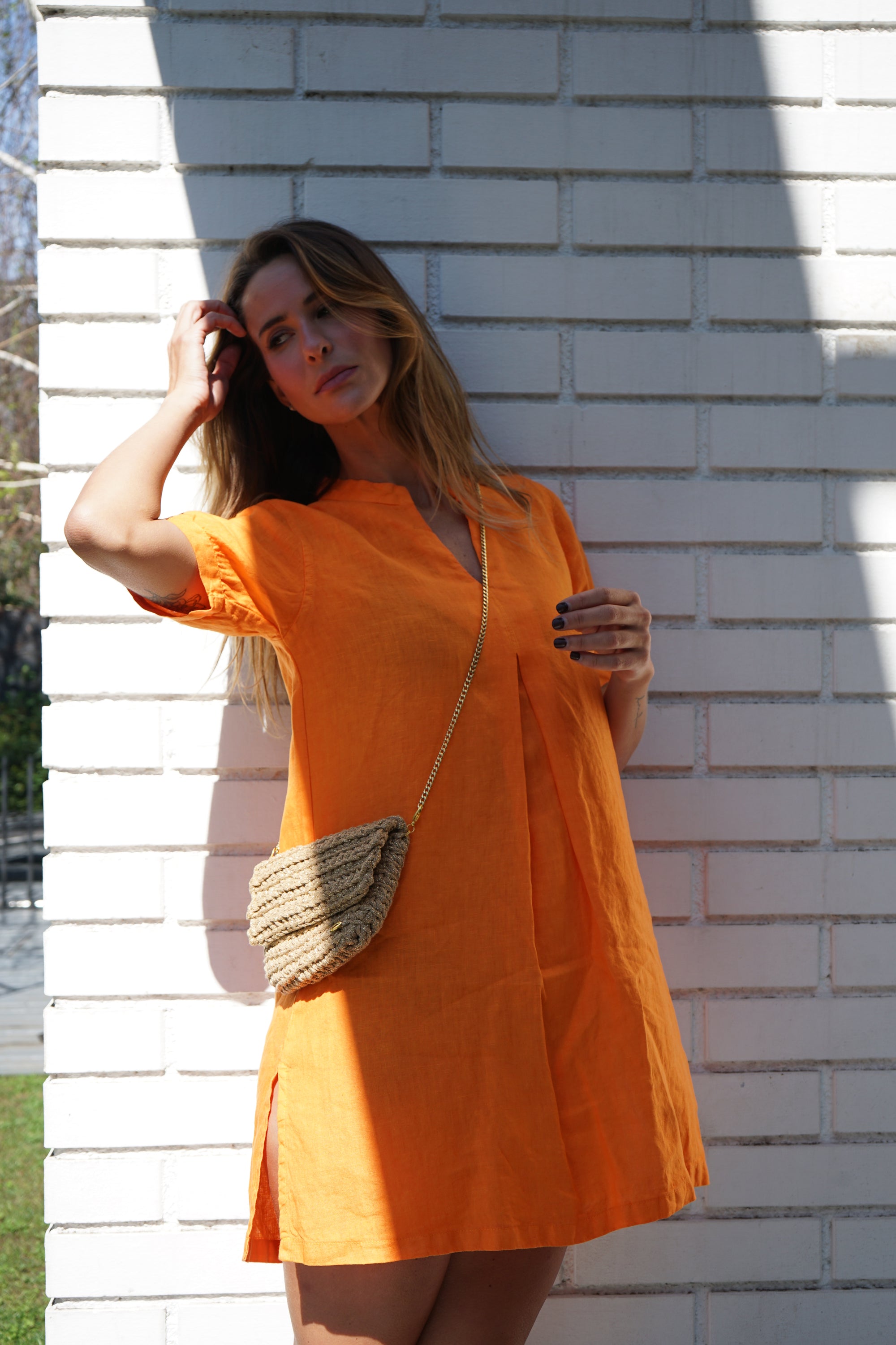 Vestido Santorini Naranja Lotus