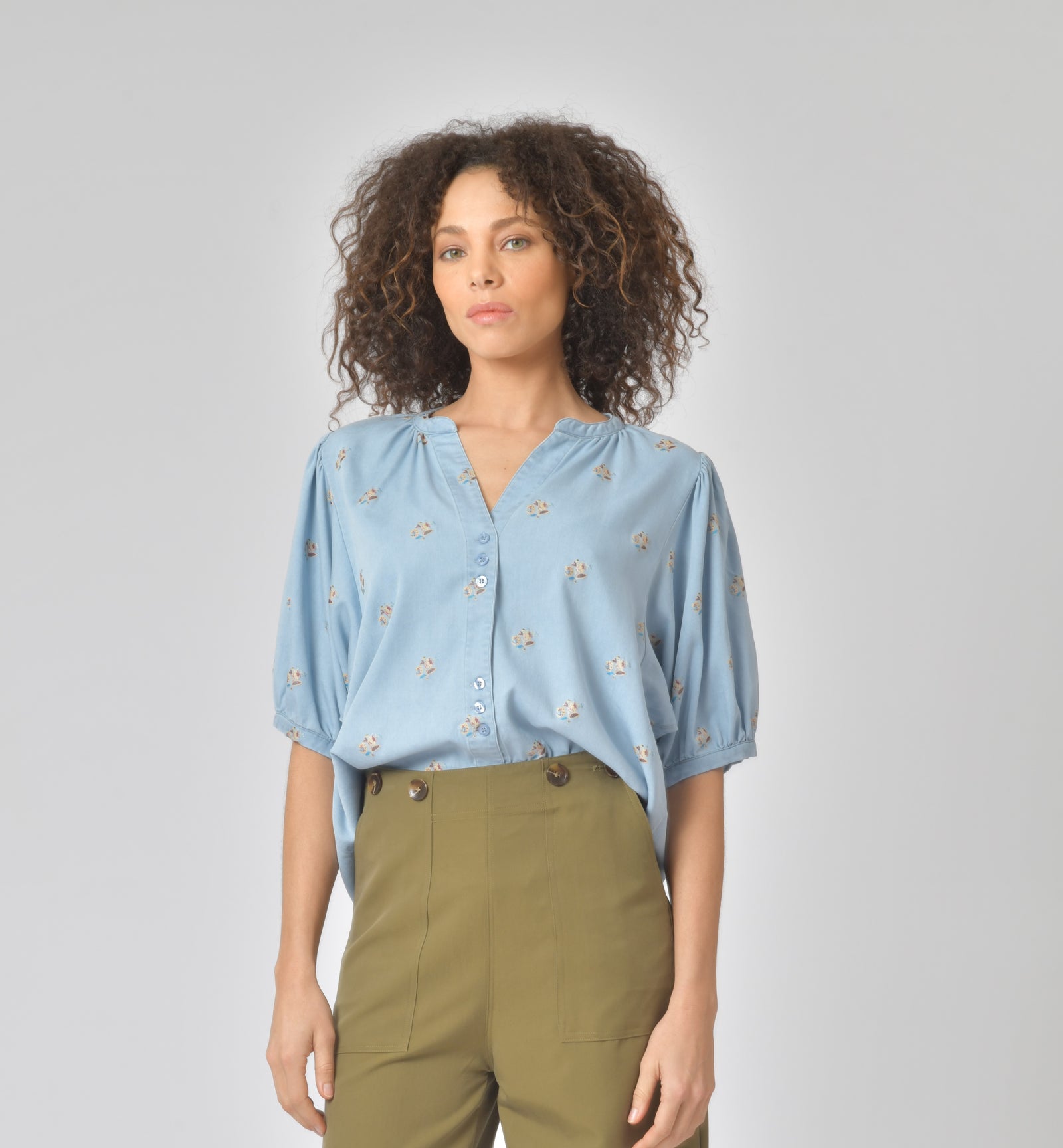 Blusa Willow Chambray