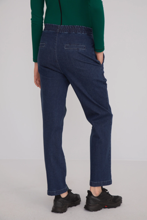 Pantalon Recto Trama Verde Oscuro