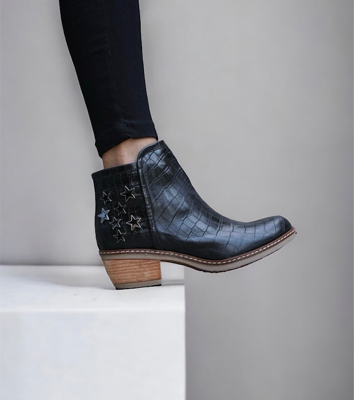 Larisa Croco Negro - Outlet