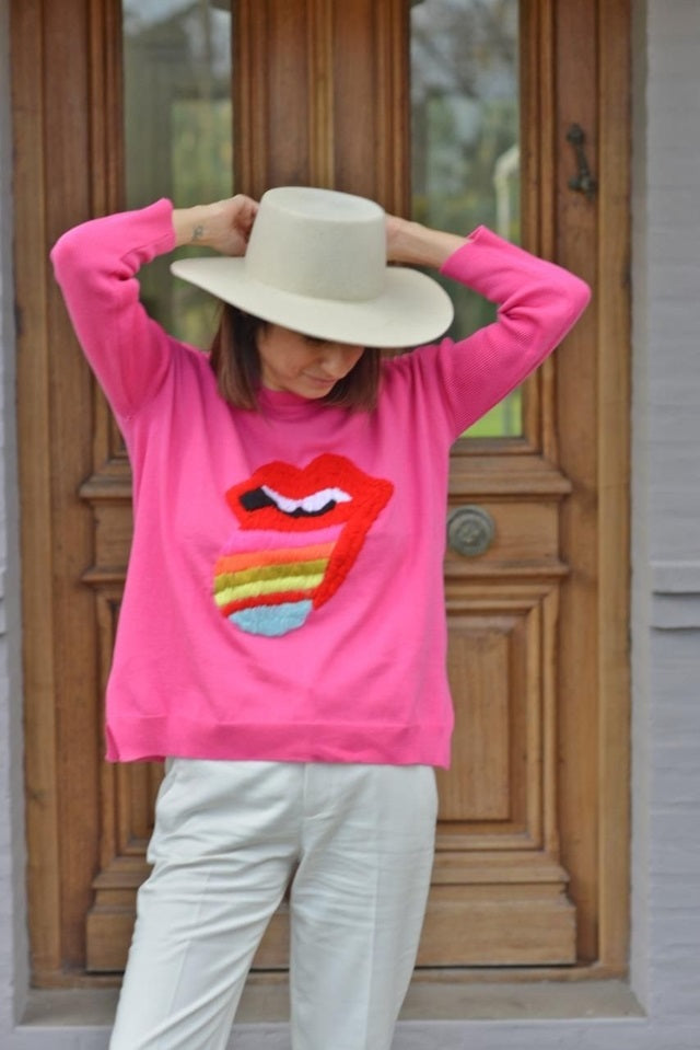 Sweater Stone Fucsia